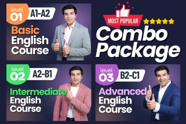 Basic To Advanced English Course Series (Level A1-C1) Hridhaan